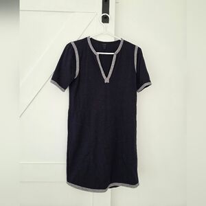 J. Crew Navy Dress with White Accents